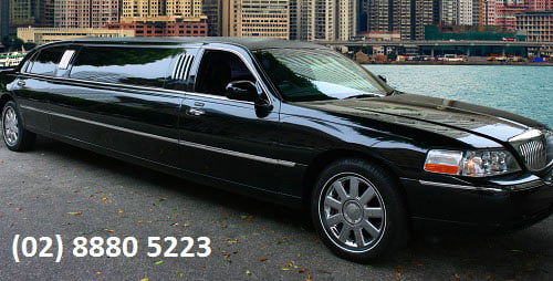 Very sleek looking black stretch limousine